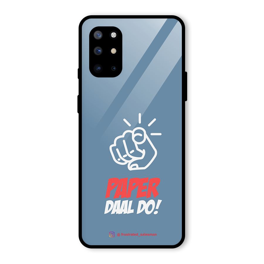 Paper Daal Do SteelBlue Glass Back Case for OnePlus 8T