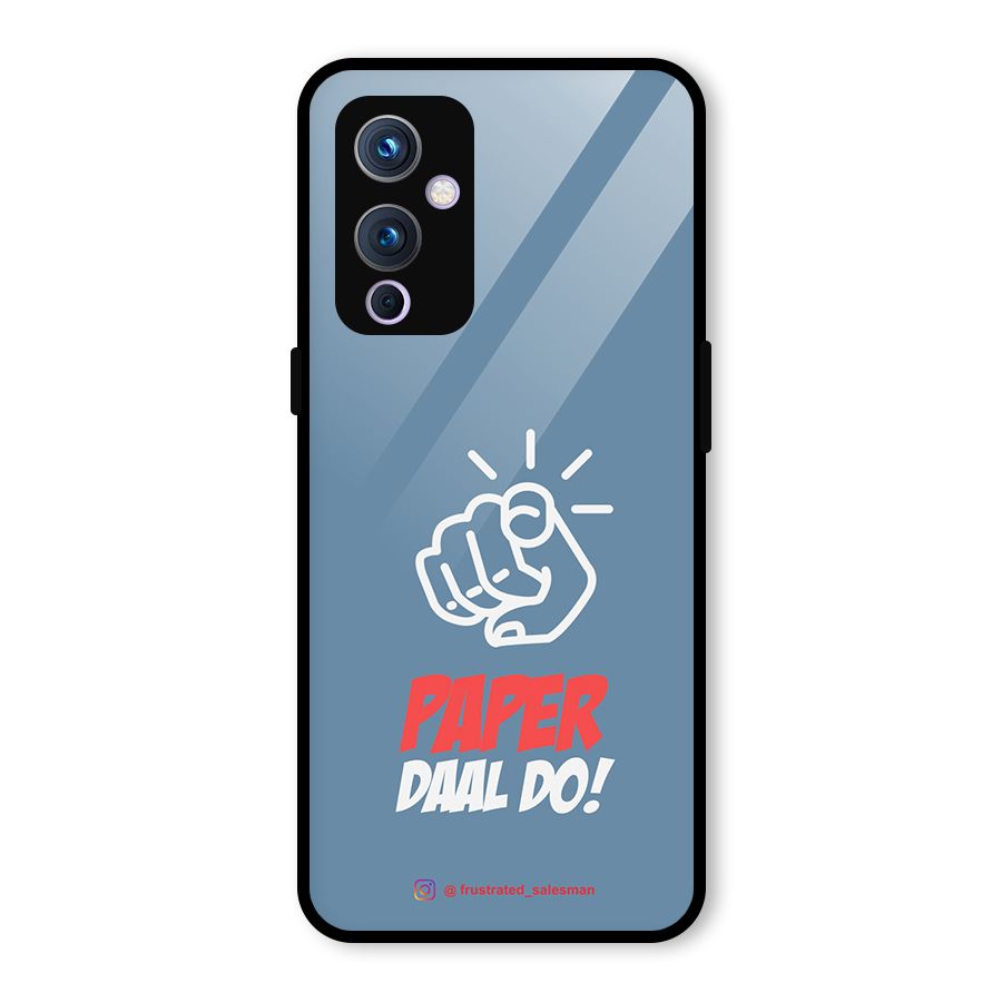Paper Daal Do SteelBlue Glass Back Case for OnePlus 9
