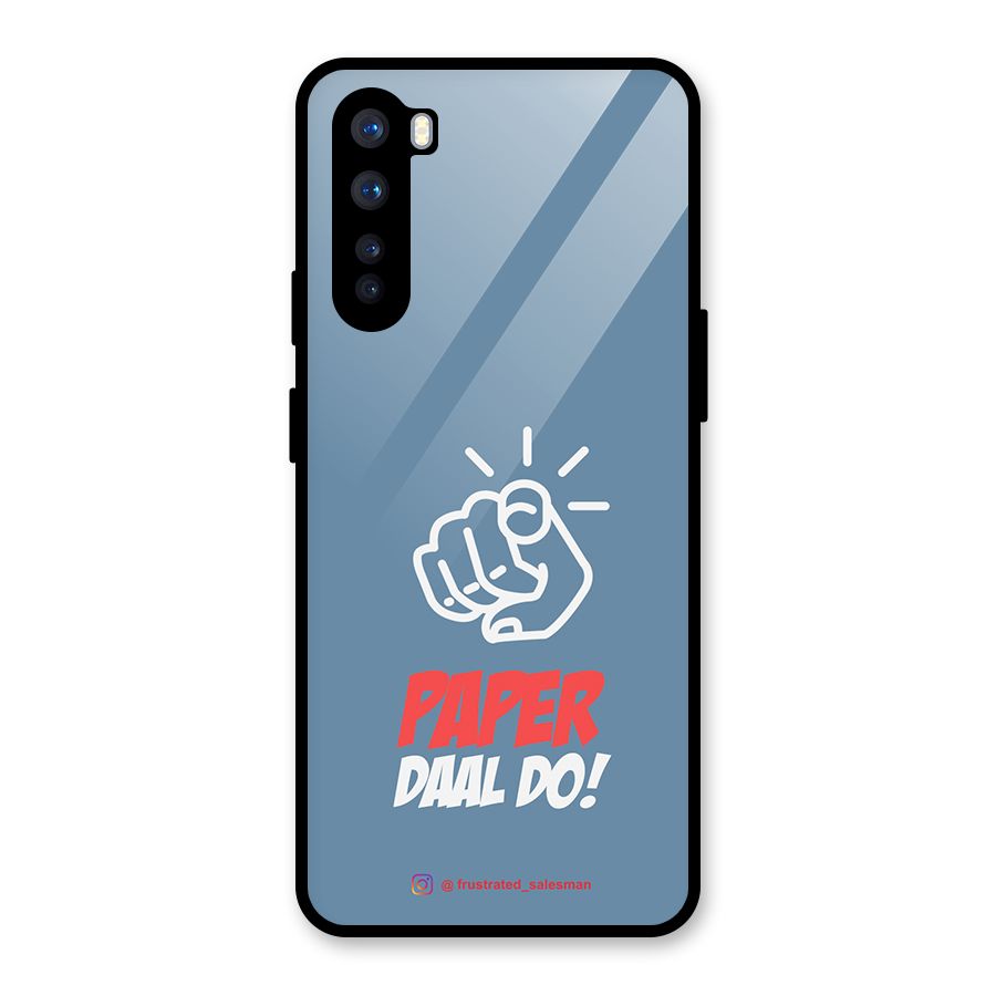 Paper Daal Do SteelBlue Glass Back Case for OnePlus Nord