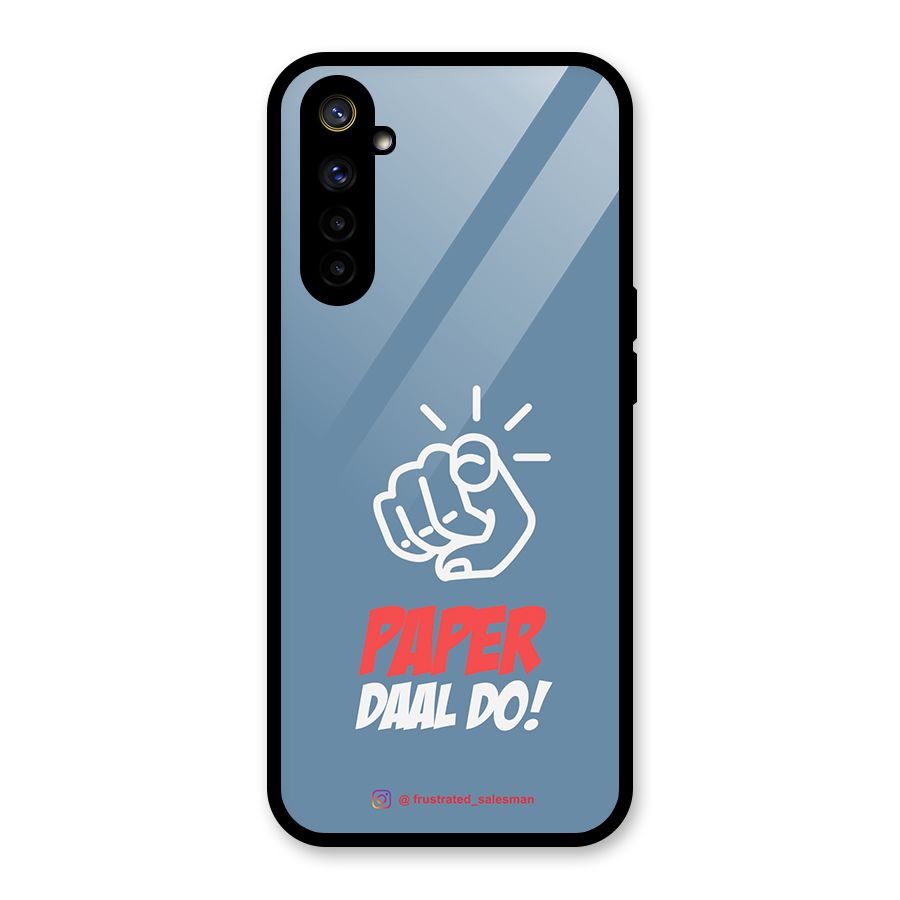 Paper Daal Do SteelBlue Glass Back Case for Realme 6