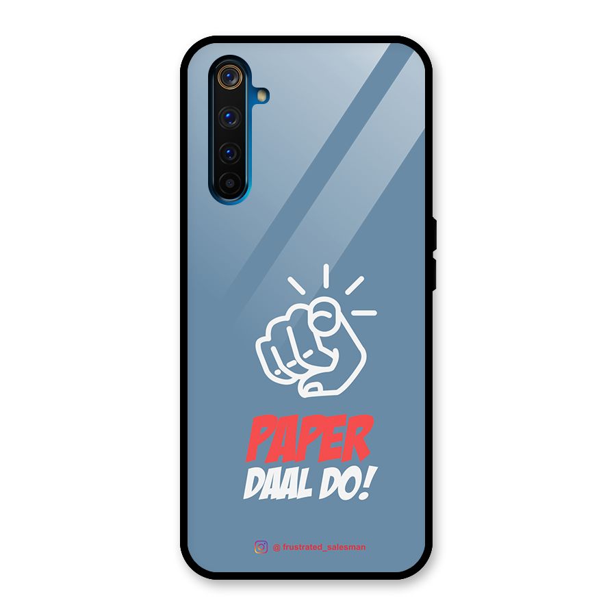 Paper Daal Do SteelBlue Glass Back Case for Realme 6 Pro