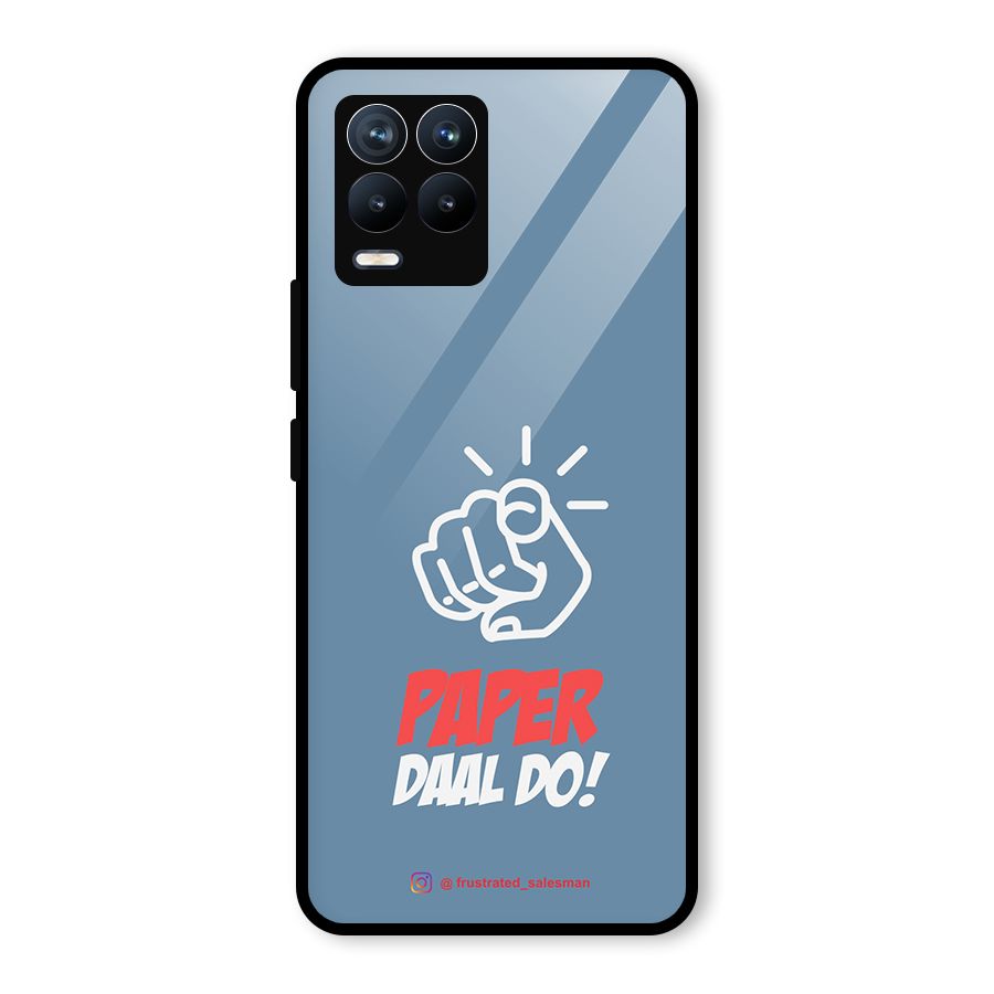 Paper Daal Do SteelBlue Glass Back Case for Realme 8 Pro