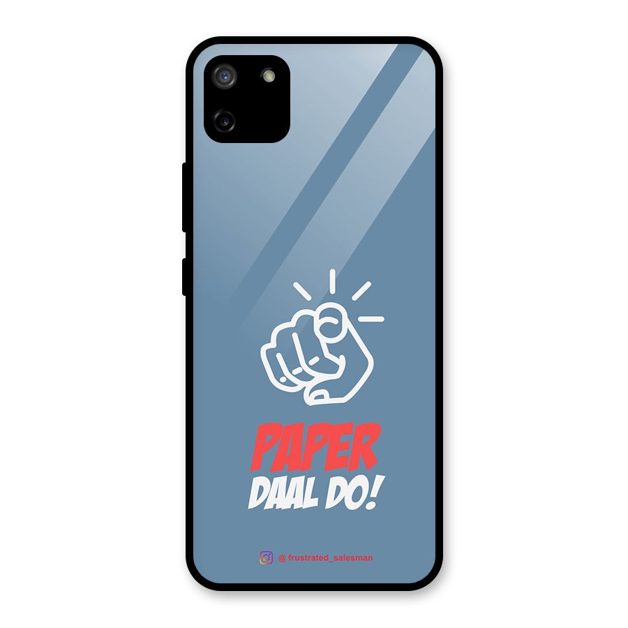 Paper Daal Do SteelBlue Glass Back Case for Realme C11