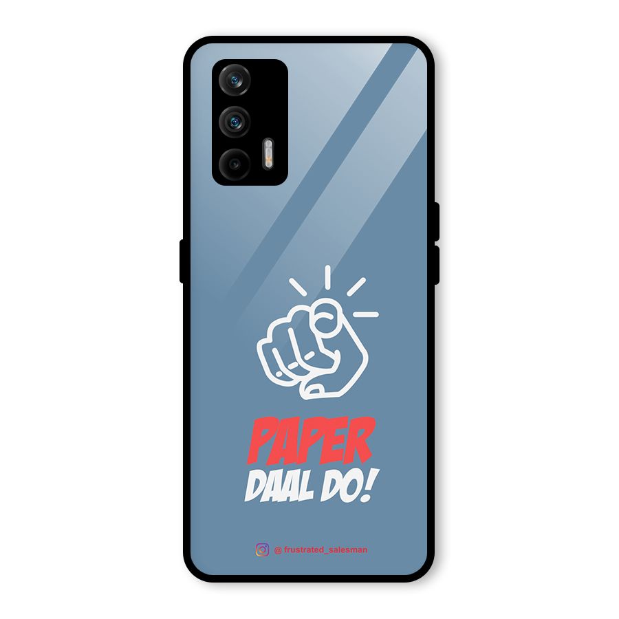 Paper Daal Do SteelBlue Glass Back Case for Realme GT 5G