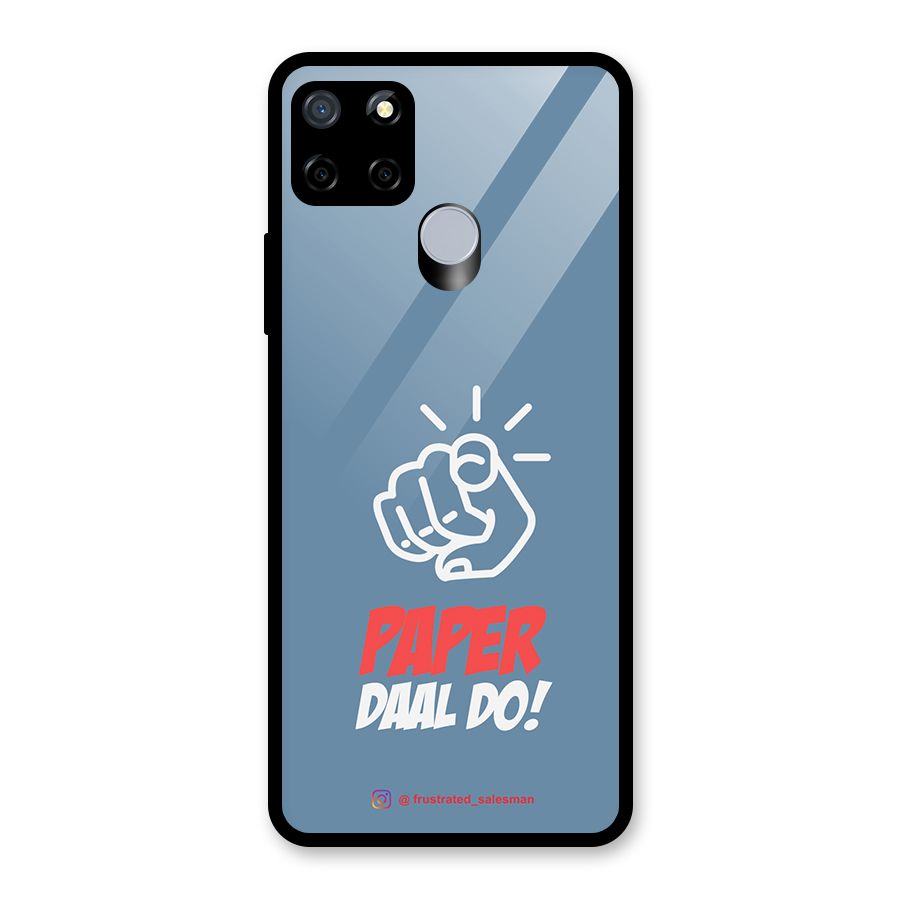 Paper Daal Do SteelBlue Glass Back Case for Realme Narzo 20