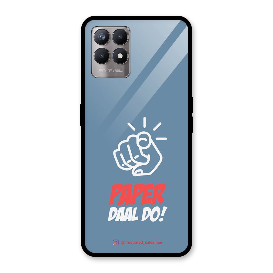 Paper Daal Do SteelBlue Glass Back Case for Realme Narzo 50