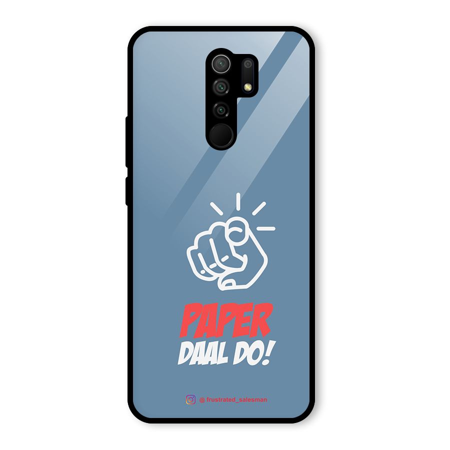 Paper Daal Do SteelBlue Glass Back Case for Redmi 9 Prime