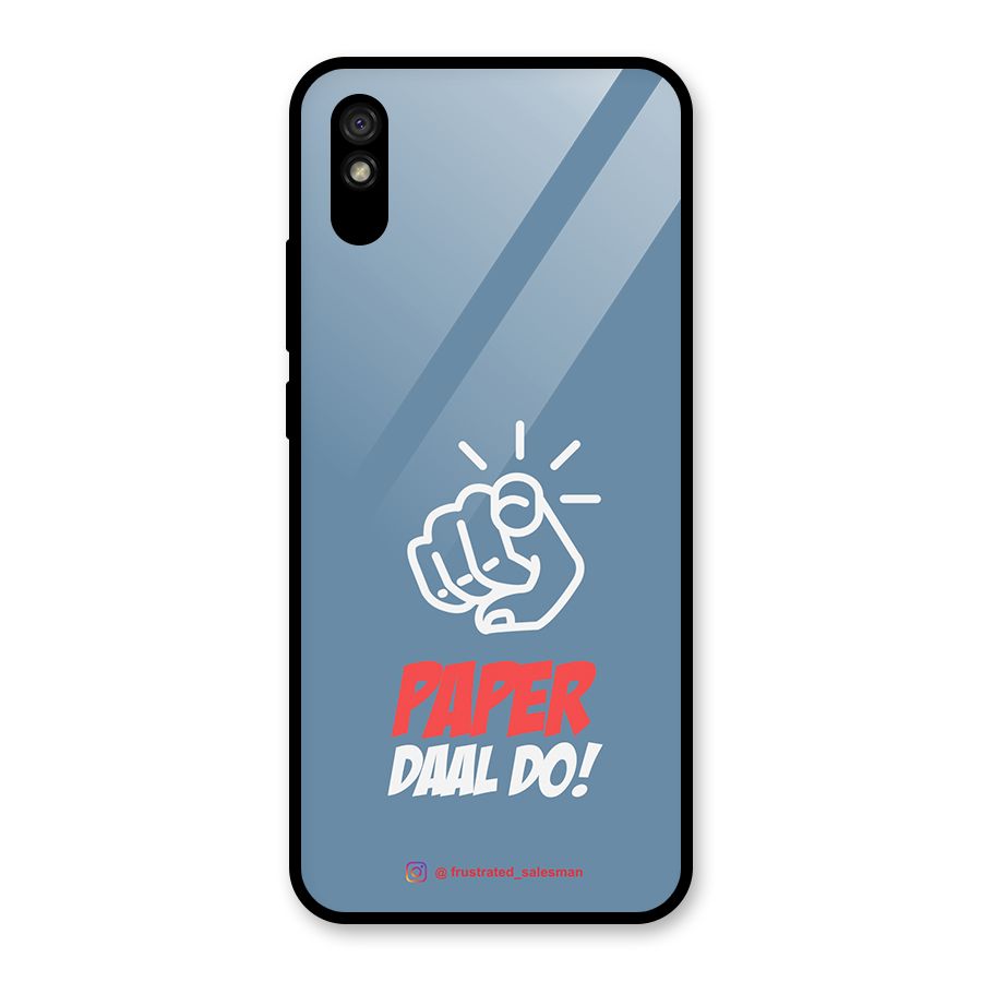 Paper Daal Do SteelBlue Glass Back Case for Redmi 9i