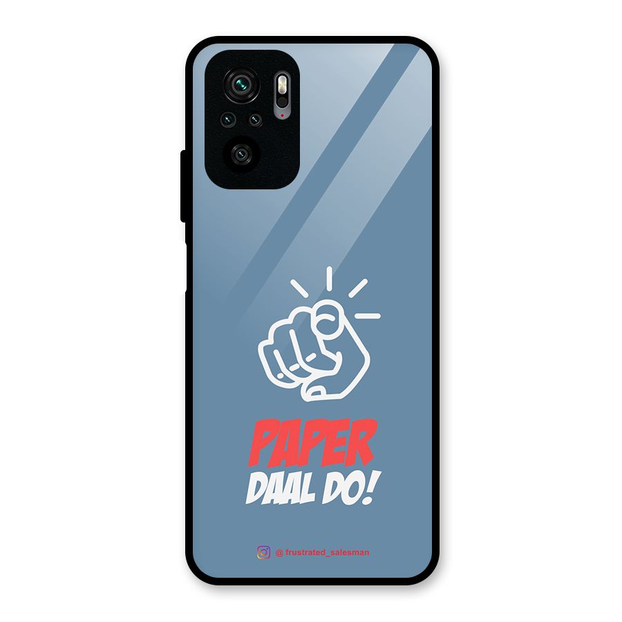 Paper Daal Do SteelBlue Glass Back Case for Redmi Note 10S