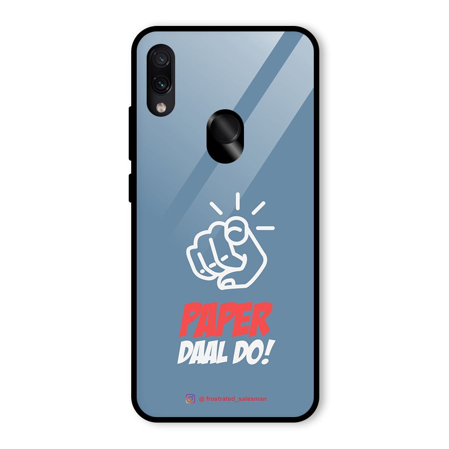 Paper Daal Do SteelBlue Glass Back Case for Redmi Note 7 Pro