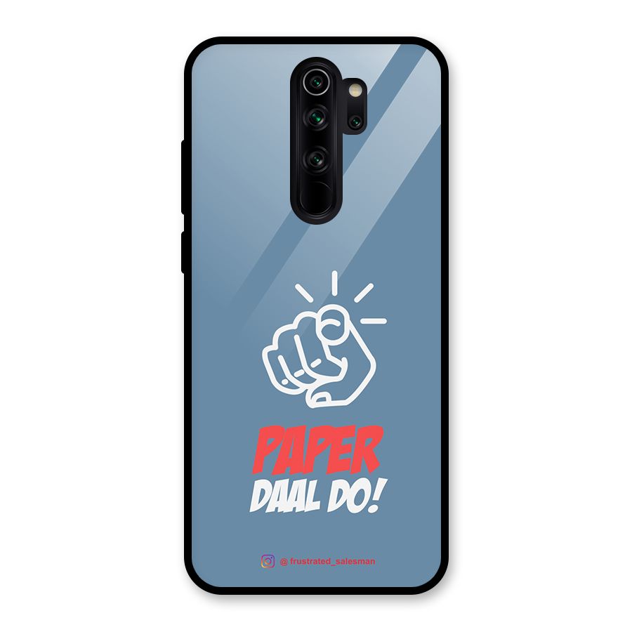 Paper Daal Do SteelBlue Glass Back Case for Redmi Note 8 Pro