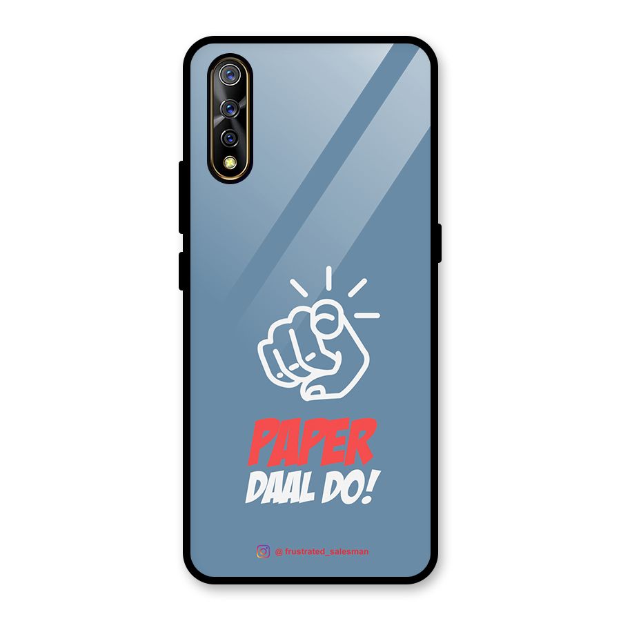 Paper Daal Do SteelBlue Glass Back Case for Vivo S1
