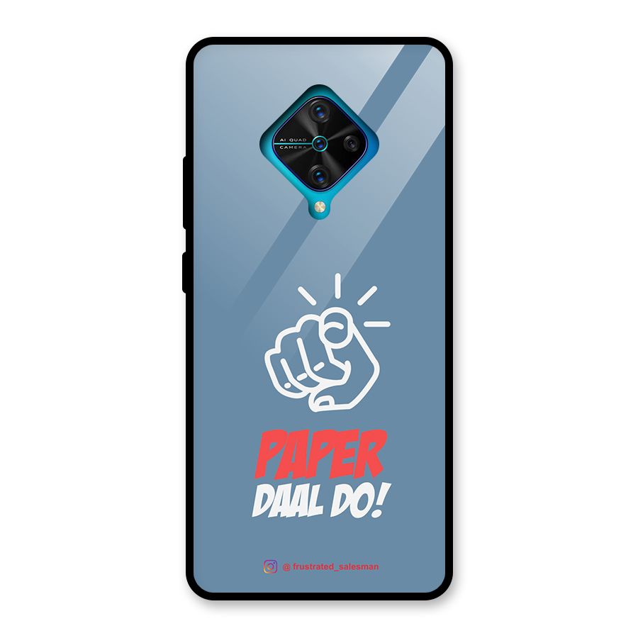 Paper Daal Do SteelBlue Glass Back Case for Vivo S1 Pro