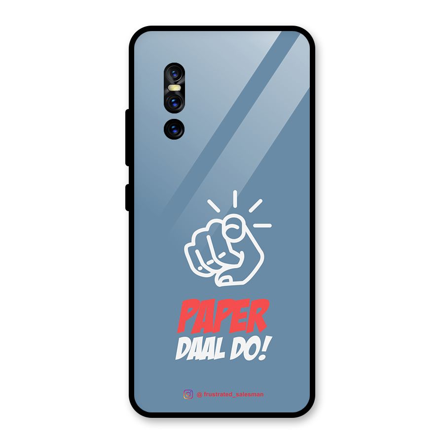 Paper Daal Do SteelBlue Glass Back Case for Vivo V15 Pro