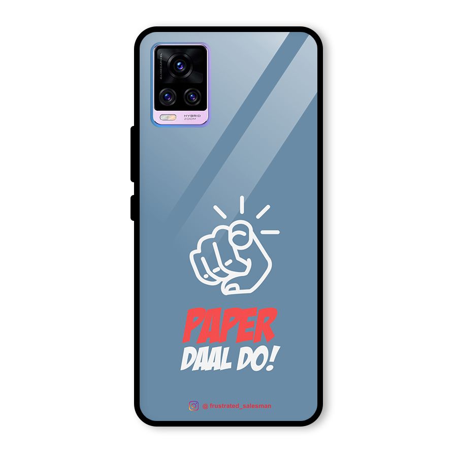 Paper Daal Do SteelBlue Glass Back Case for Vivo V20 Pro