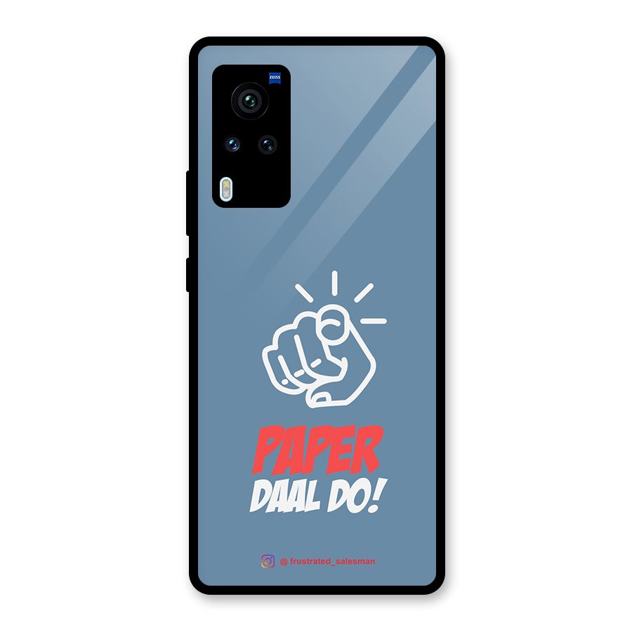 Paper Daal Do SteelBlue Glass Back Case for Vivo X60 Pro