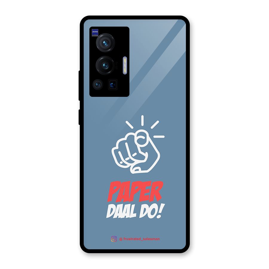 Paper Daal Do SteelBlue Glass Back Case for Vivo X70 Pro