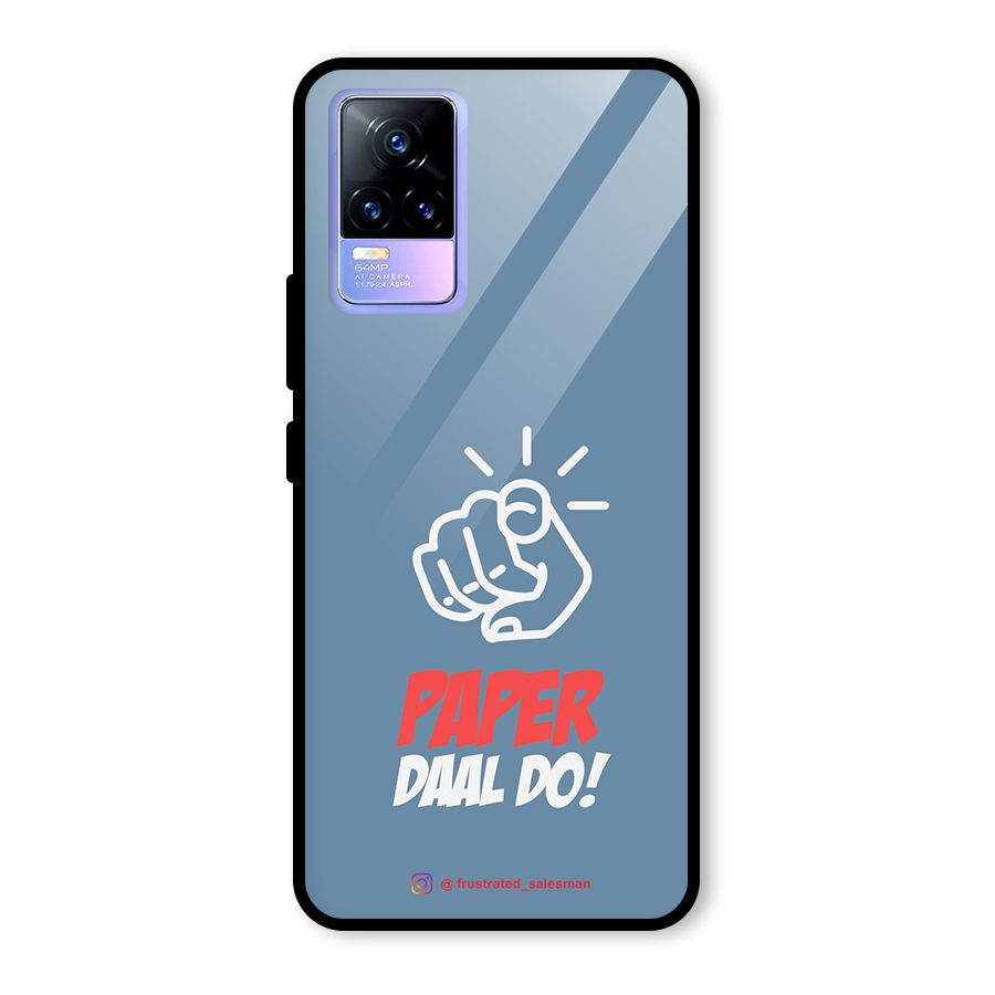Paper Daal Do SteelBlue Glass Back Case for Vivo Y73