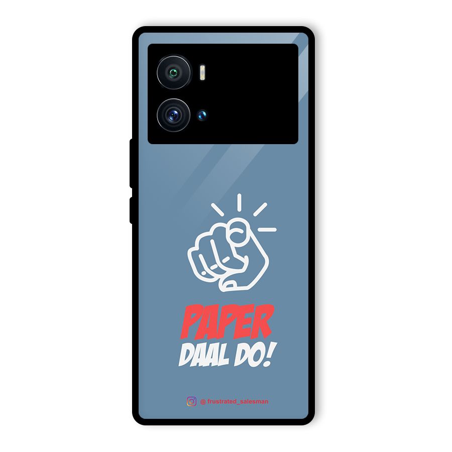 Paper Daal Do SteelBlue Glass Back Case for Vivo iQOO 9 Pro