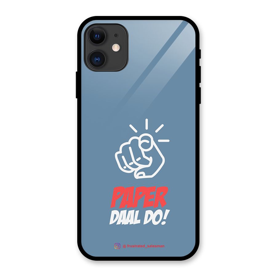 Paper Daal Do SteelBlue Glass Back Case for iPhone 11