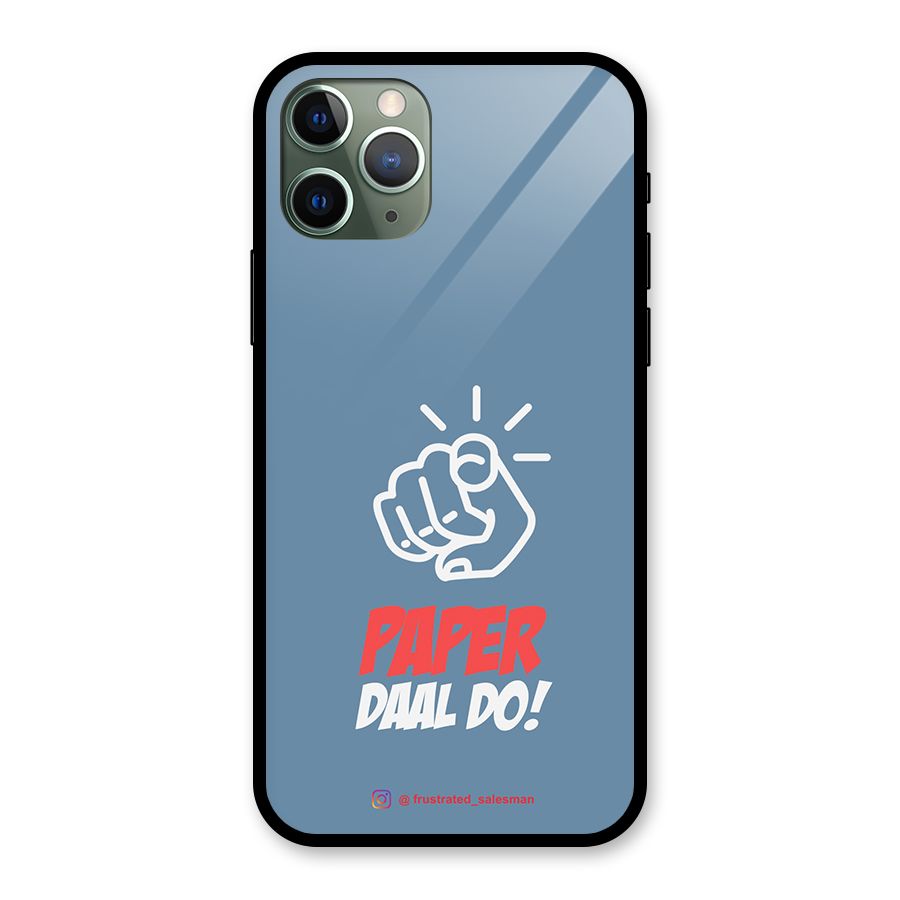 Paper Daal Do SteelBlue Glass Back Case for iPhone 11 Pro