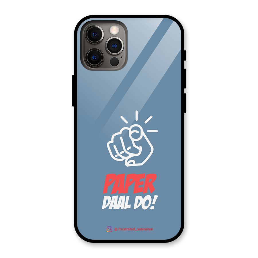 Paper Daal Do SteelBlue Glass Back Case for iPhone 12 Pro