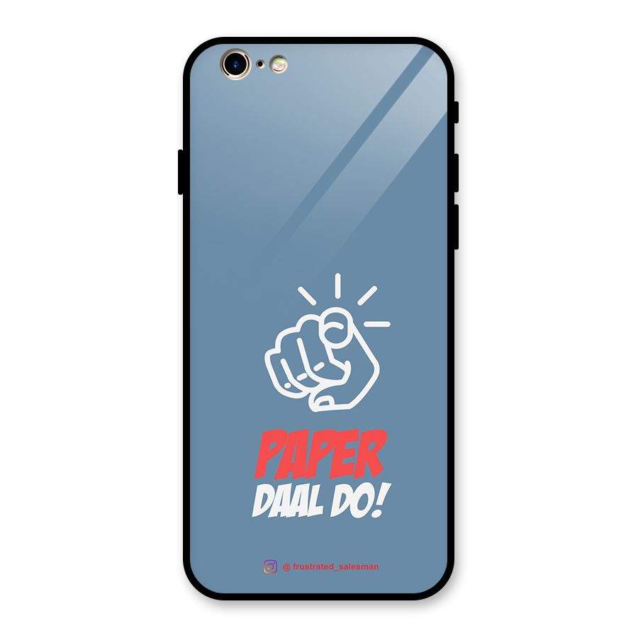 Paper Daal Do SteelBlue Glass Back Case for iPhone 6 6S