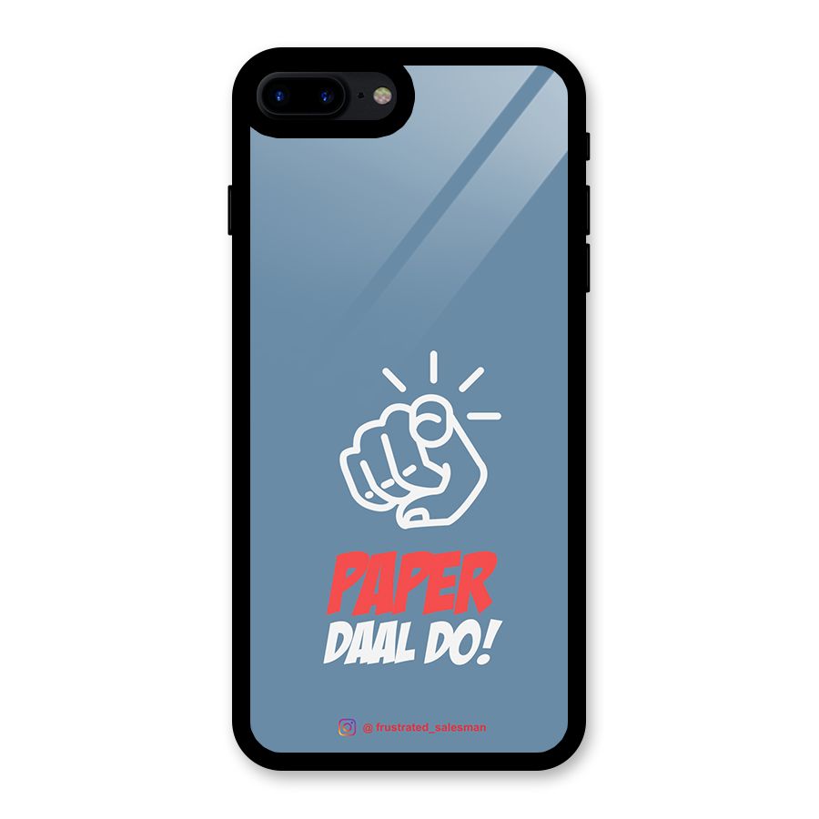 Paper Daal Do SteelBlue Glass Back Case for iPhone 8 Plus