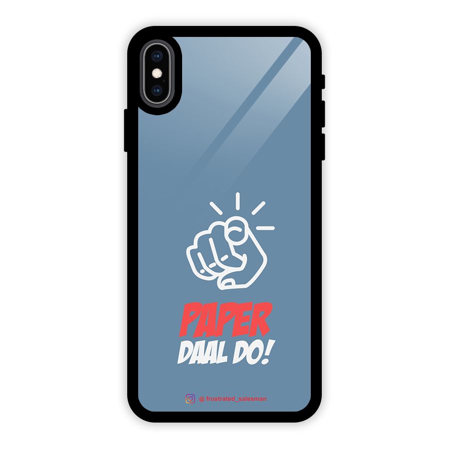 Paper Daal Do SteelBlue Glass Back Case for iPhone XS Max