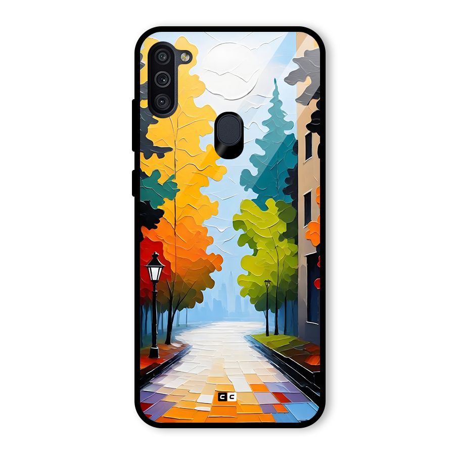 Paper Street Glass Back Case for Galaxy M11