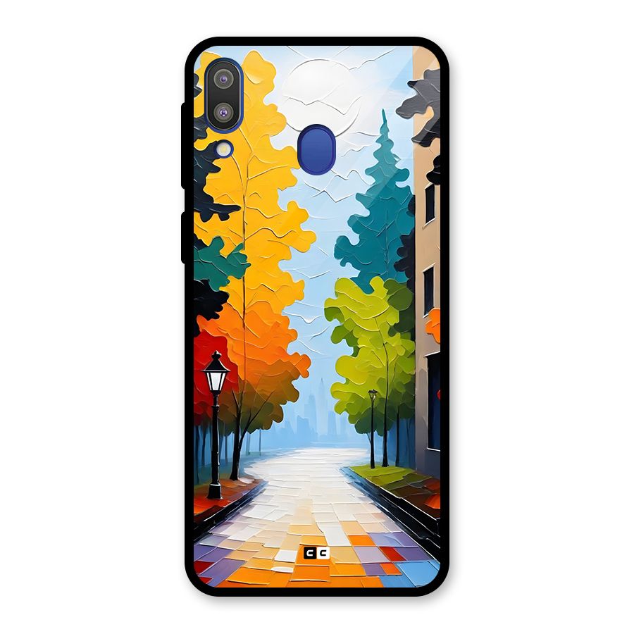 Paper Street Glass Back Case for Galaxy M20