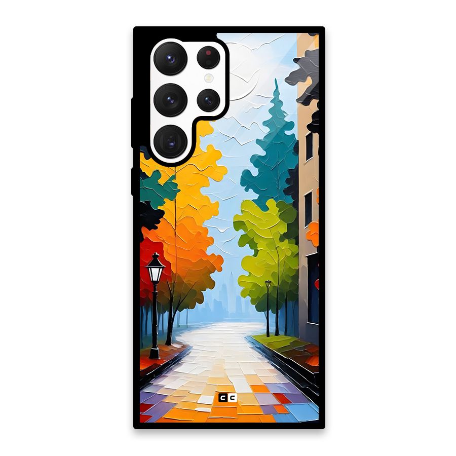 Paper Street Glass Back Case for Galaxy S22 Ultra 5G