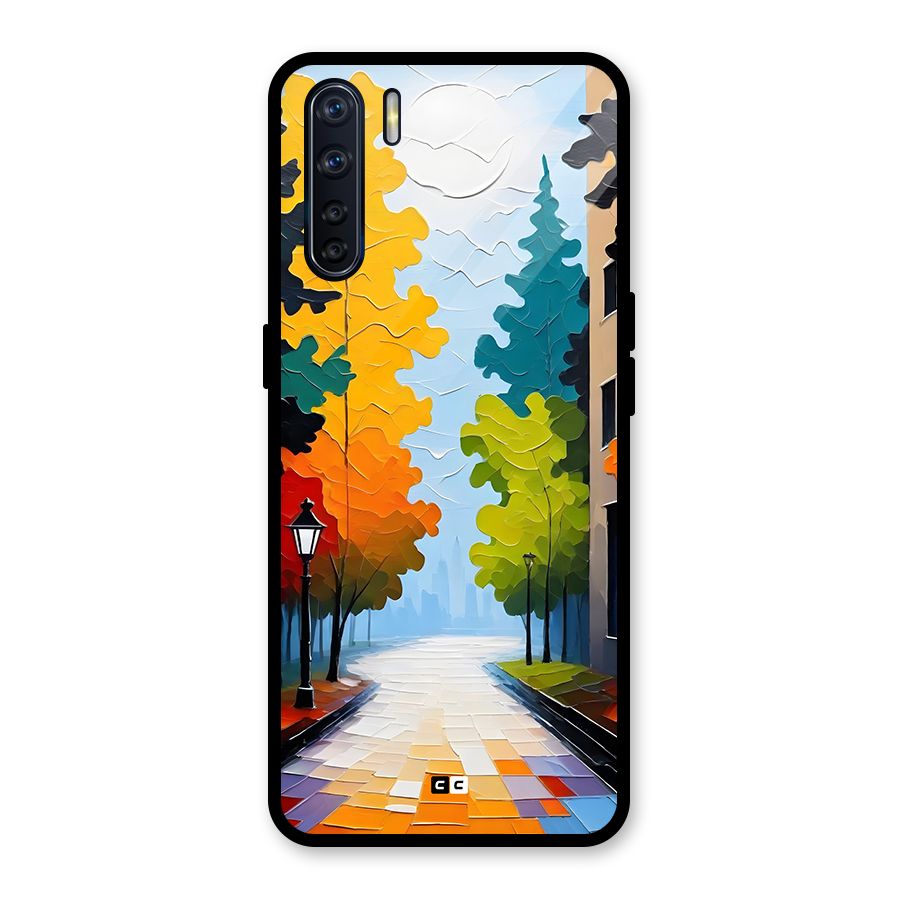 Paper Street Glass Back Case for Oppo F15