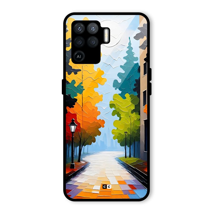 Paper Street Glass Back Case for Oppo F19 Pro