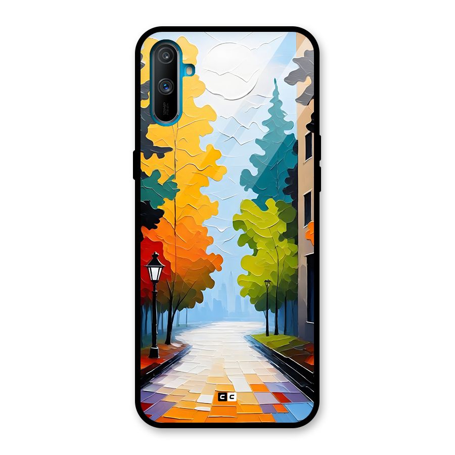 Paper Street Glass Back Case for Realme C3