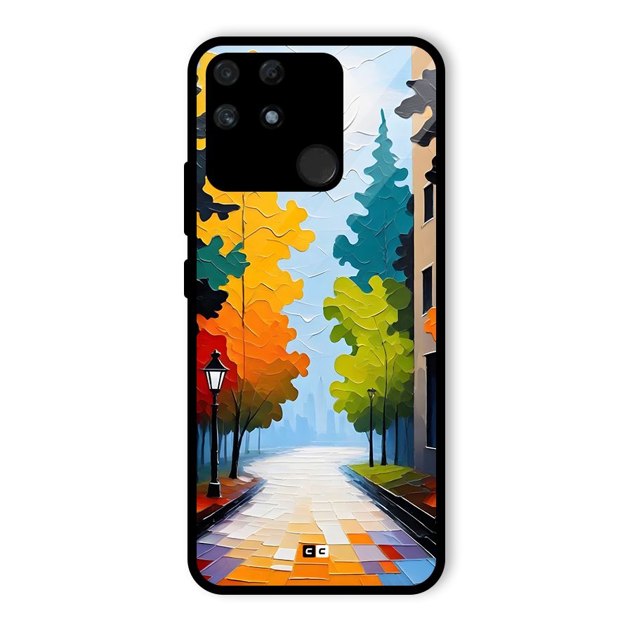 Paper Street Glass Back Case for Realme Narzo 50A
