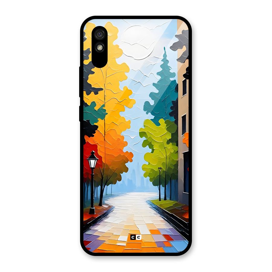 Paper Street Glass Back Case for Redmi 9i
