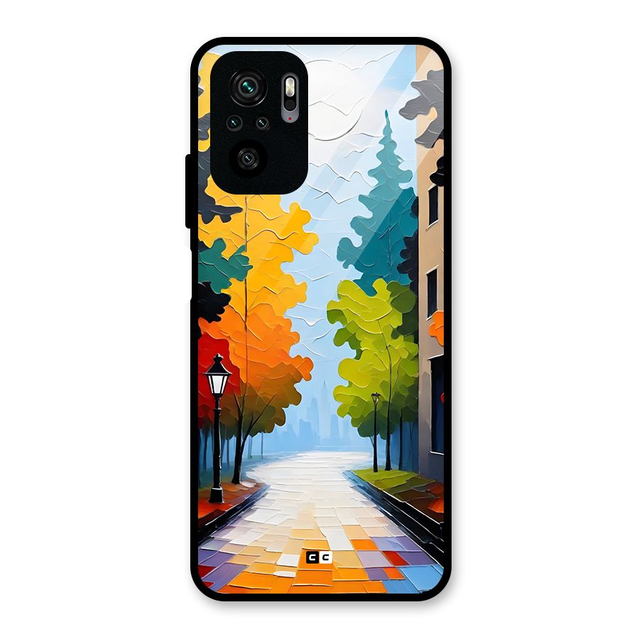 Paper Street Glass Back Case for Redmi Note 10S