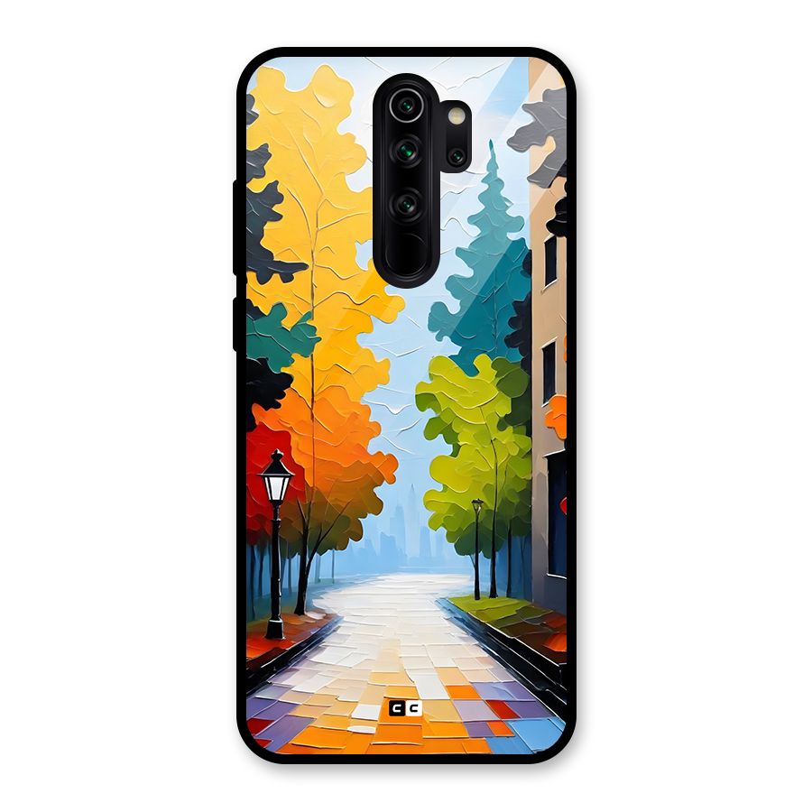 Paper Street Glass Back Case for Redmi Note 8 Pro