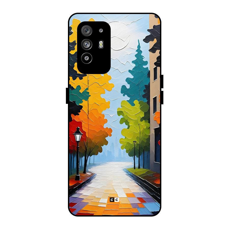 Paper Street Metal Back Case for Oppo F19 Pro Plus 5G