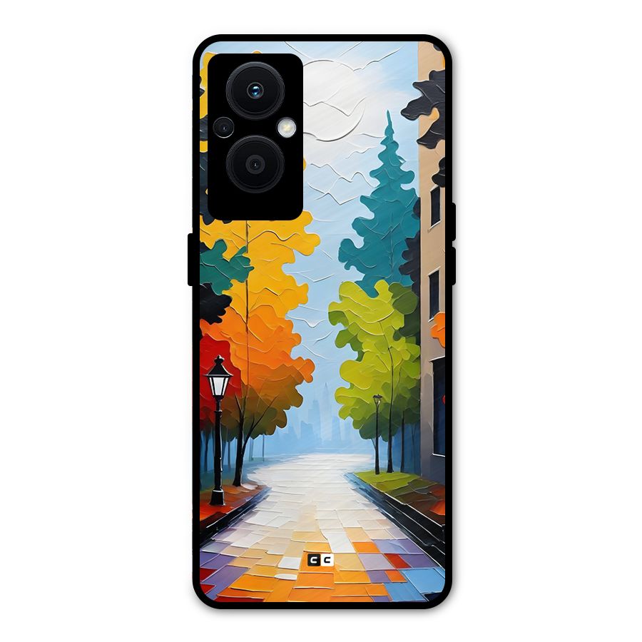 Paper Street Metal Back Case for Oppo F21 Pro 5G