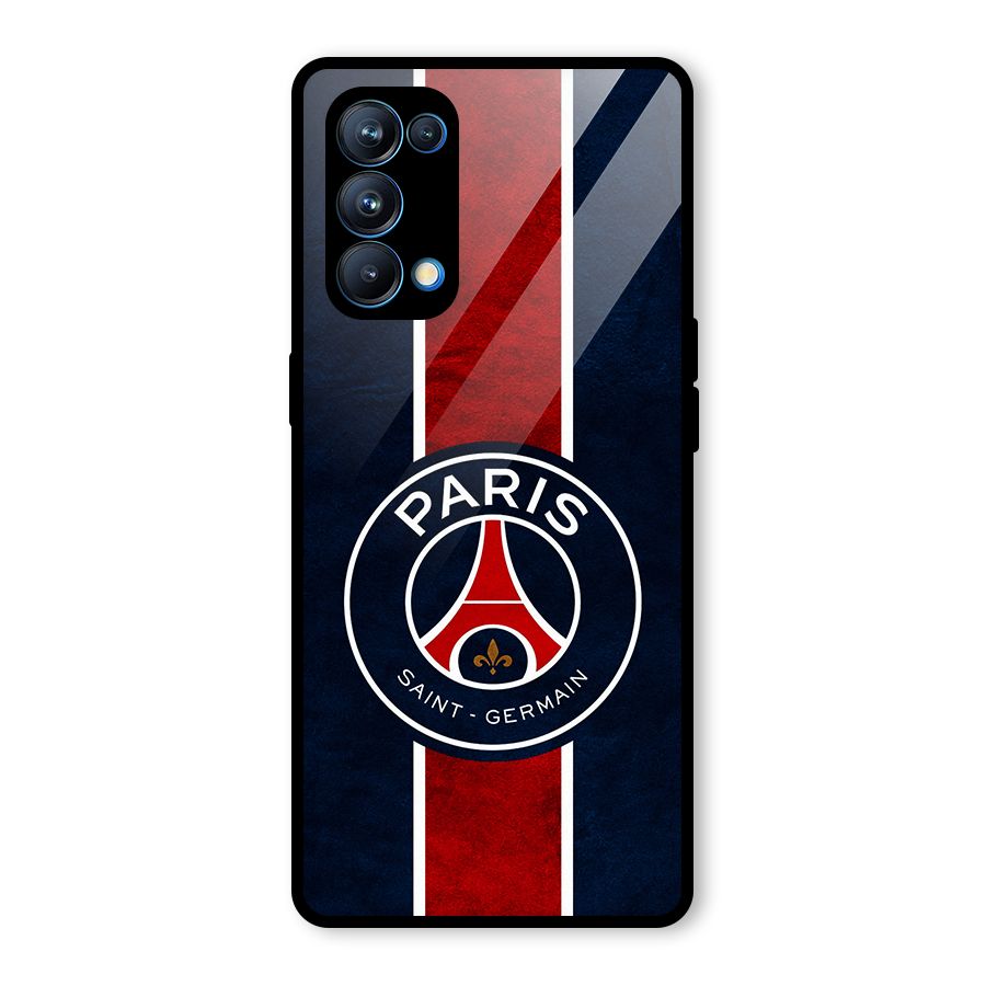 Paris Saint Germain Football Club Glass Back Case for Oppo Reno5 Pro 5G