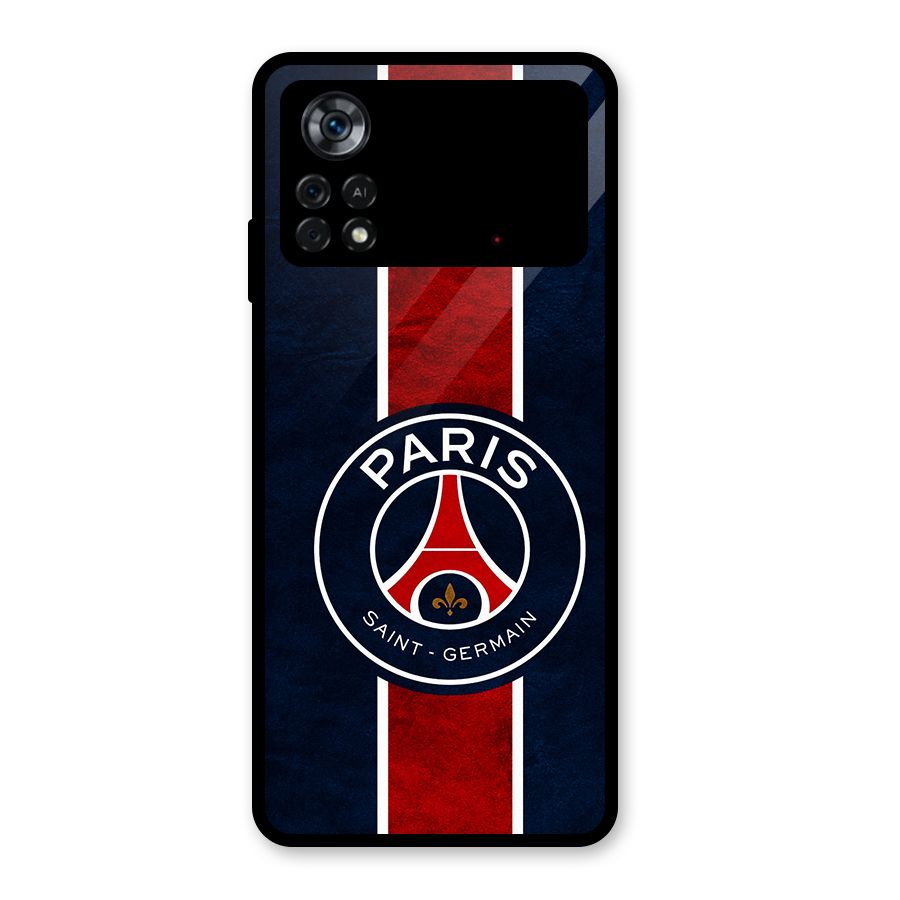 Paris Saint Germain Football Club Glass Back Case for Poco X4 Pro 5G