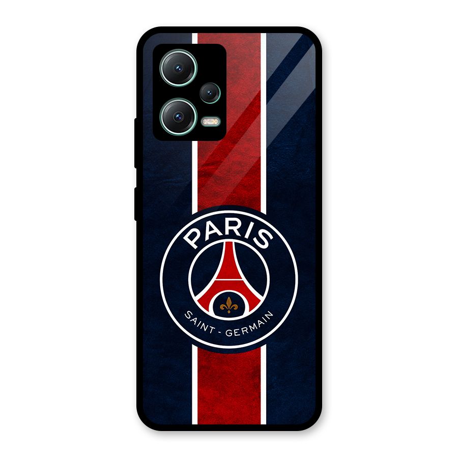 Paris Saint Germain Football Club Glass Back Case for Poco X5