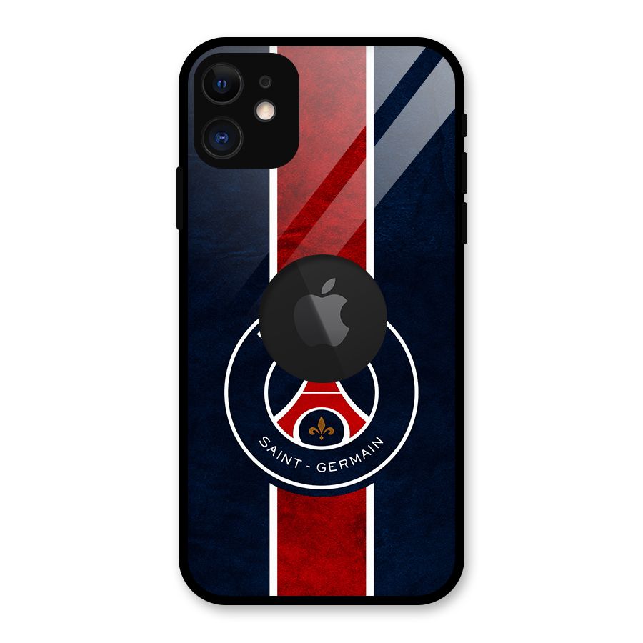 Paris Saint Germain Football Club Glass Back Case for iPhone 11 Logo Cut