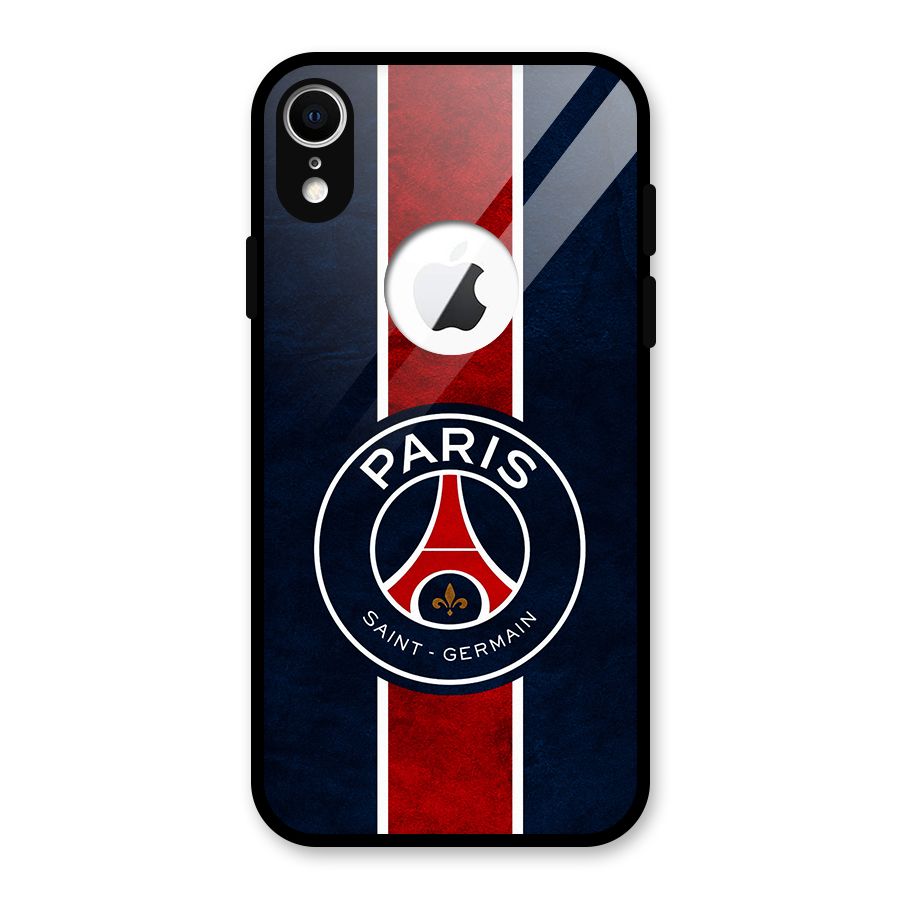 Paris Saint Germain Football Club Glass Back Case for iPhone XR Logo Cut
