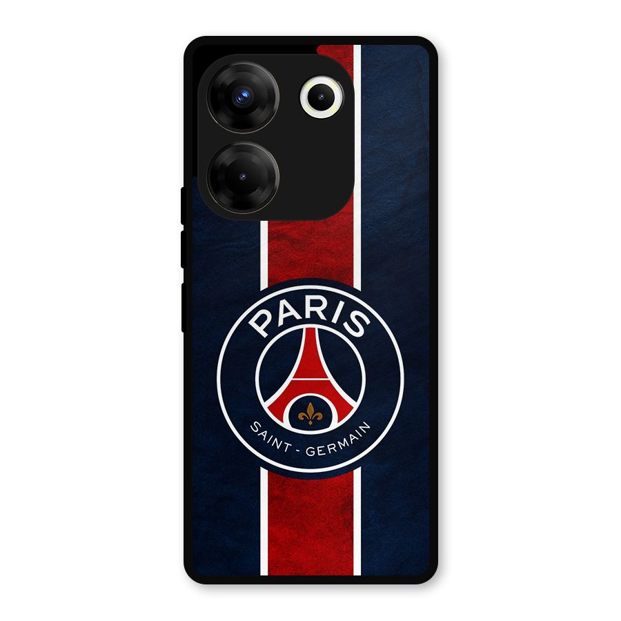 Paris Saint Germain Football Club Metal Back Case for Tecno Camon 20
