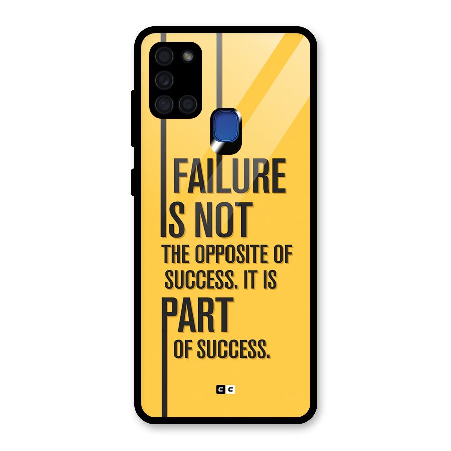 Part Of Success Glass Back Case for Galaxy A21s