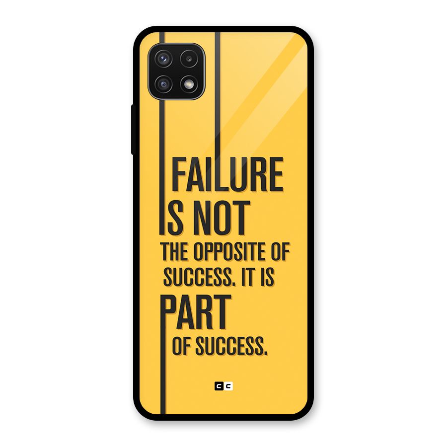 Part Of Success Glass Back Case for Galaxy A22 5G