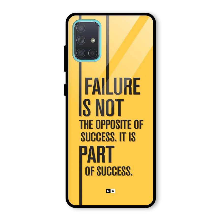 Part Of Success Glass Back Case for Galaxy A71